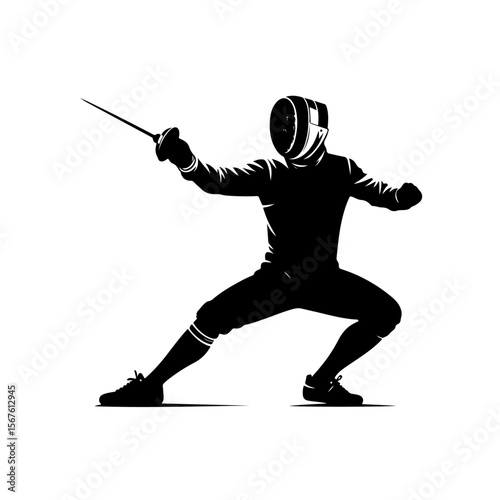 Fencer Silhouette , Fencer vector