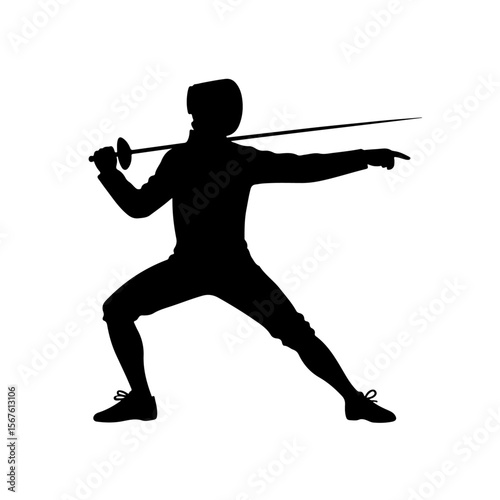 Fencer Silhouette , Fencer vector