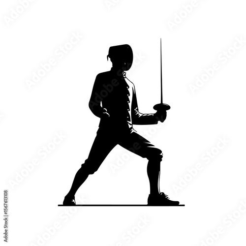 Fencer Silhouette , Fencer vector