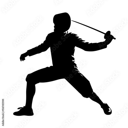 Fencer Silhouette , Fencer vector
