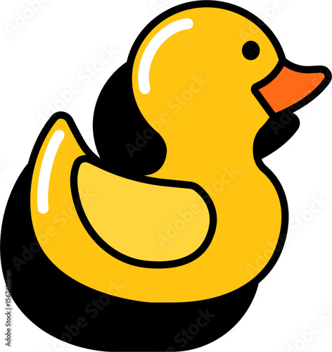 Vector Sticker Icon Rubber Duck