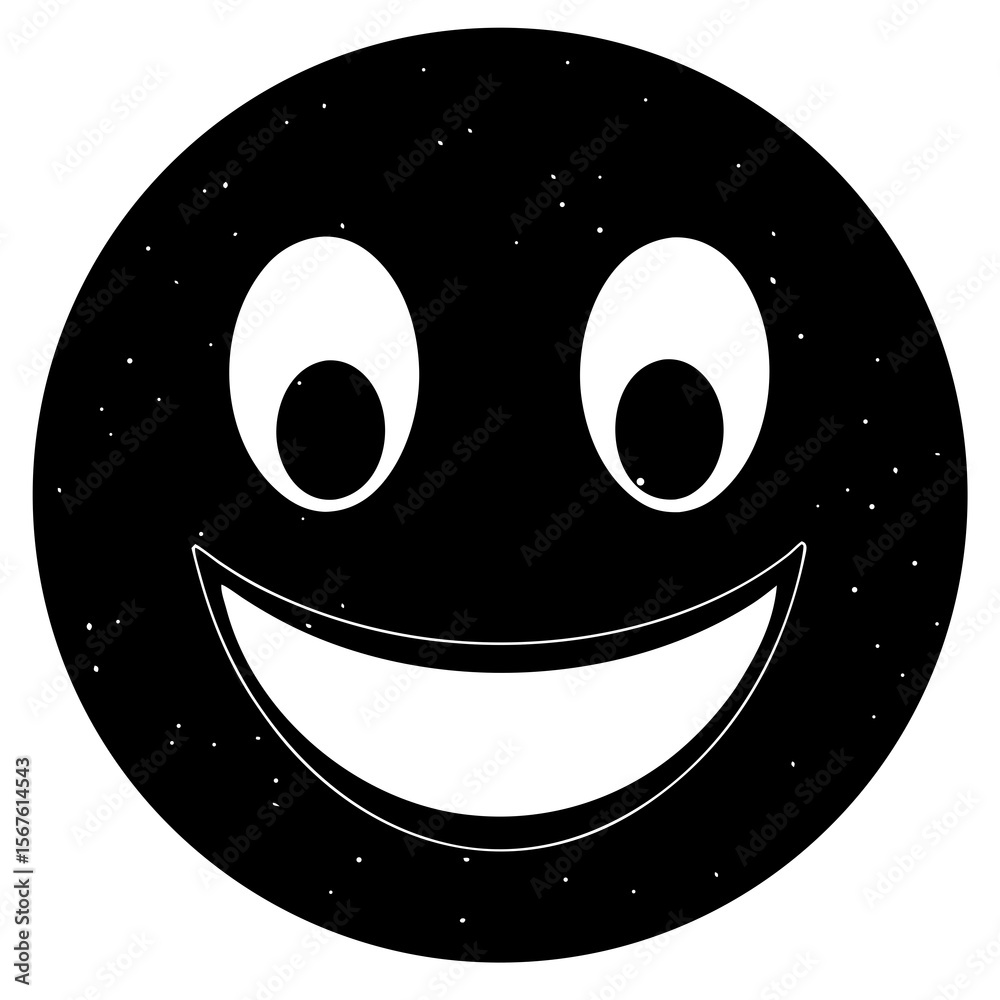 Fototapeta premium smiley face on black