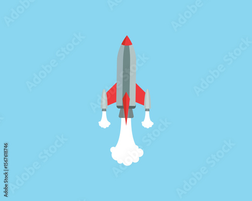 Military fighter aircraft missile rocket weapon. Missile launch, ballistic and cruise missile.