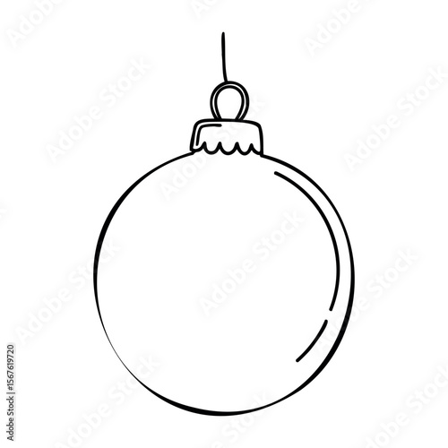 Hand-drawn christmas ornament illustration with simple design. Vector hand-drawn doodle illustration