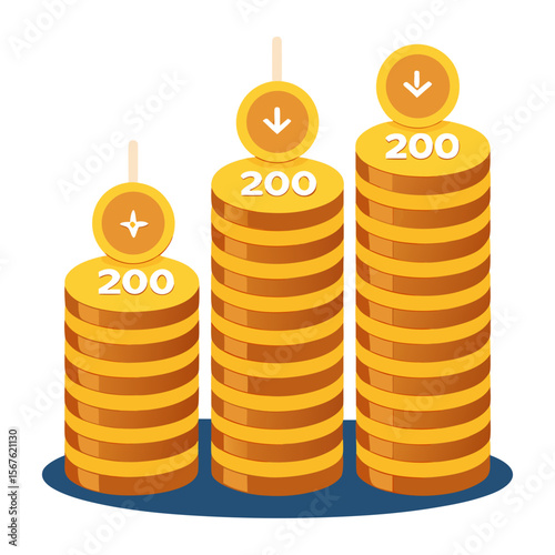 stack-of-coins-increasing-in-height--each-labeled