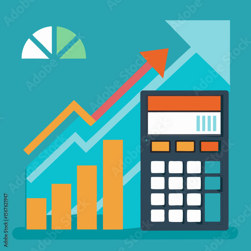 vector illustration of business graphs