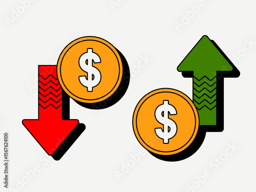 Financial Market Fluctuations Upward and Downward Trends in Currency Value