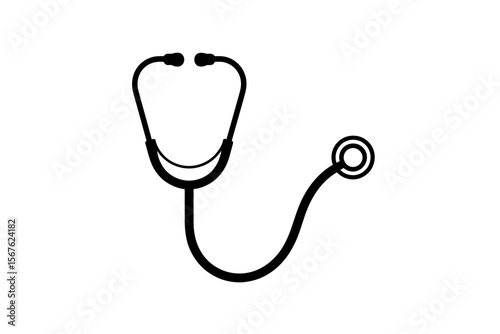 Medical Stethoscope Icon Healthcare, Diagnosis, and Patient Care Symbol