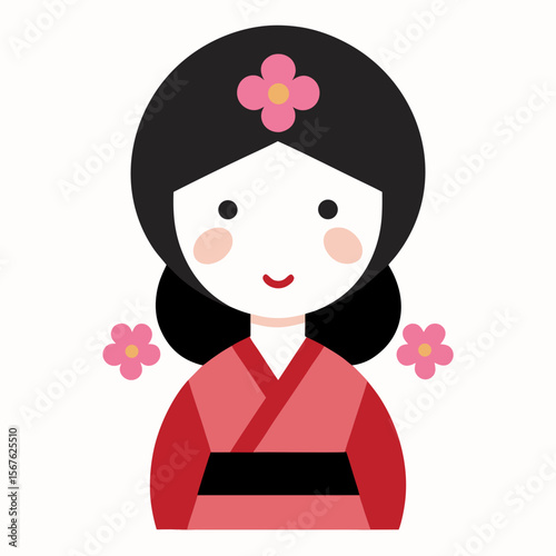 japanese girl with cherry