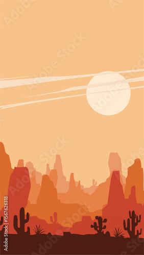 Desert landscape background