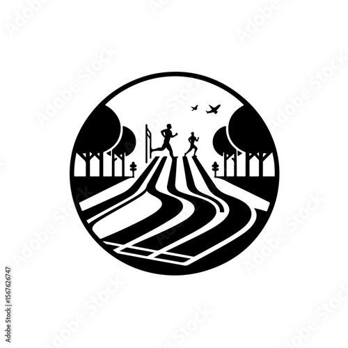 running  track Silhouette , running  track vector
