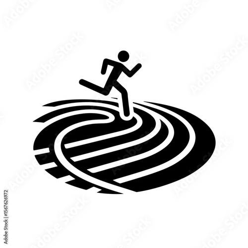 running  track Silhouette , running  track vector
