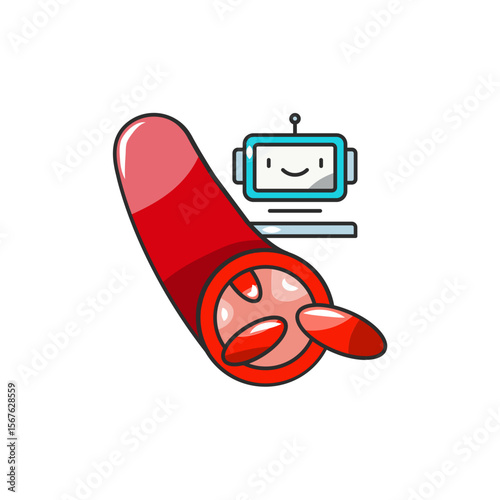 Bio Cleaner Icon, Bloodstream Maintenance Robot.
