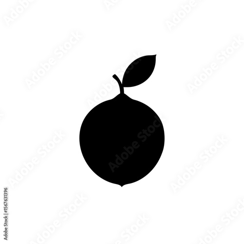 Healthy Black Silhouette Walnut Side View Natural Food Ingredient Graphic