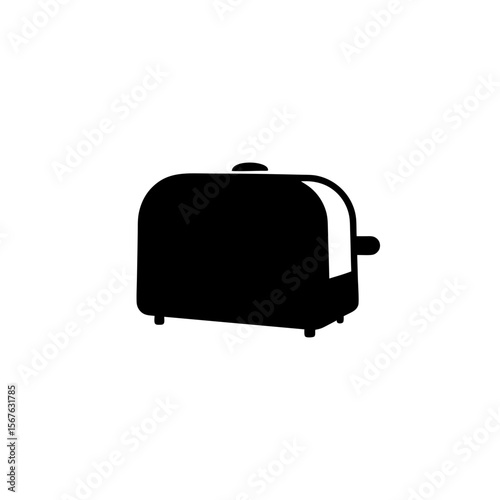 Modern Toaster Silhouette Kitchen Appliance Breakfast Food Equipment