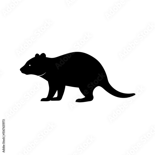 Ferocious Tasmanian Devil Silhouette Australian Wildlife Marsupial Predator