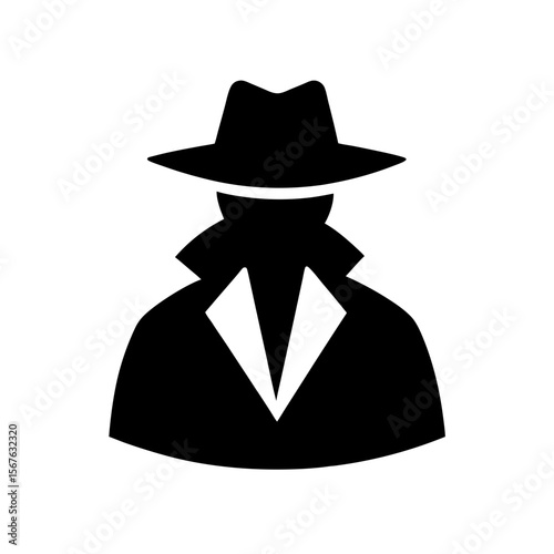 Mysterious Spy Agent Silhouette Secret Covert Operative Detective Character Design