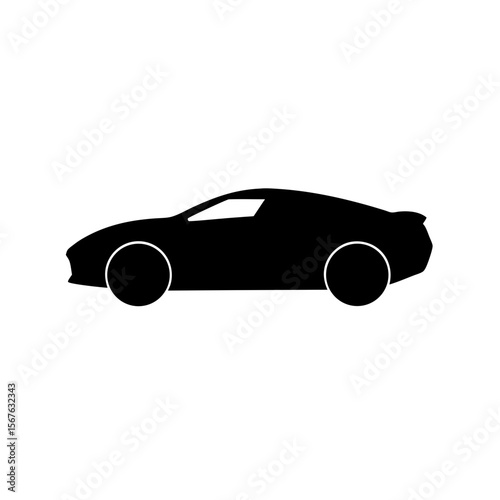 Dynamic Sports Car Silhouette Fast Vehicle Automotive Race Performance Design