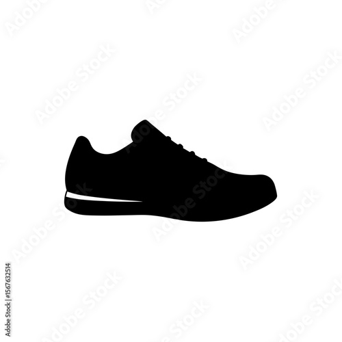 Trendy Sneaker Shoe Silhouette Design for Athletic and Urban Fashion