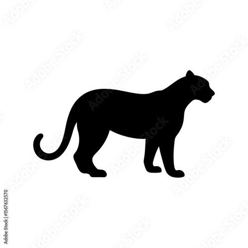 Majestic Snow Leopard Silhouette Art for Wildlife and Conservation Themes