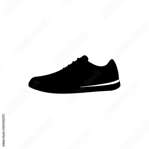 Stylish Sneaker Shoe Silhouette Design for Athletic and Casual Wear