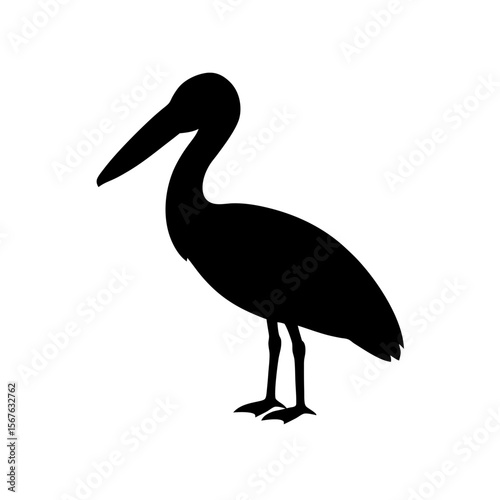 Unique Shoebill Stork Silhouette Art Representing Exotic African Birds