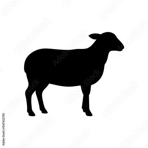 Gentle Sheep Silhouette Art Perfect for Farm and Rural Life Designs