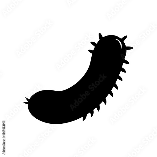Unique Sea Cucumber Silhouette Design for Marine Life and Ocean Themes