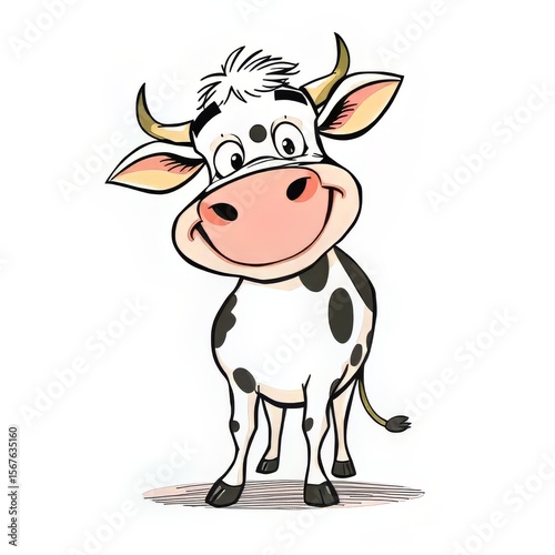 Wallpaper Mural Cartoon Cow with Spots and Smile Torontodigital.ca