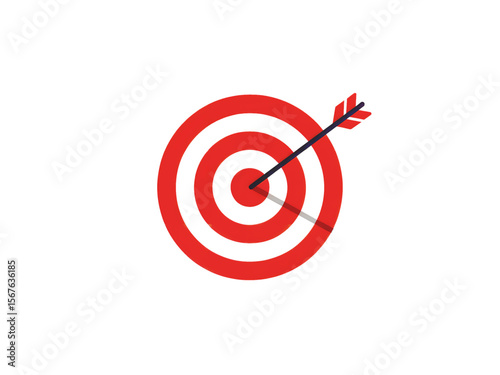 Target with arrow, Target Hit by Arrow.