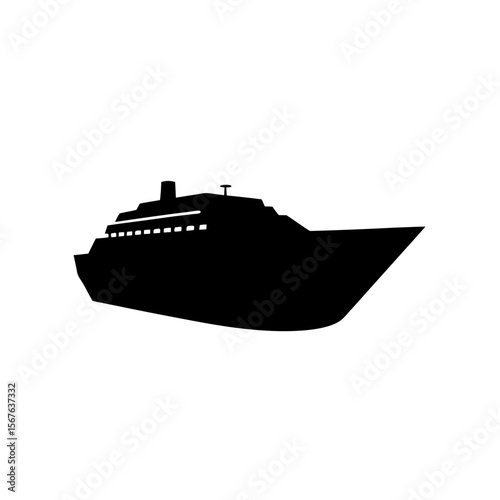Luxurious Cruise Ship Silhouette Elegant Ocean Travel and Vacation Design