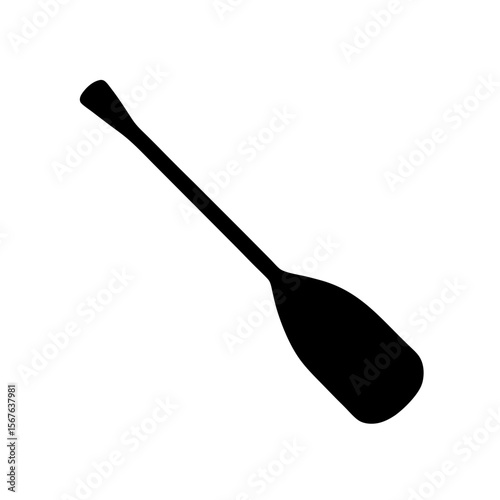 A Simple Canoe Paddle Silhouette For A Water Sport Or Boating Tool