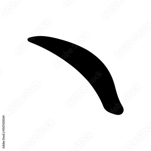 A Traditional Boomerang Silhouette For An Australian Cultural Weapon