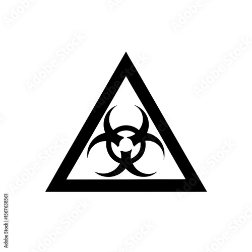 A Biohazard Symbol Silhouette For A Warning Of Dangerous Biological Matter