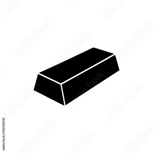 Simple Gold Bar Silhouette For A Concept Of Wealth Treasure And Finance