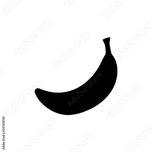 A Simple Banana Silhouette For A Healthy Fruit And Tropical Food Icon