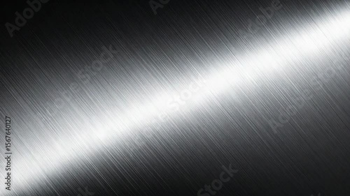 Abstract Metallic Light Streaks on Dark Background – Futuristic Motion Blur Effect
