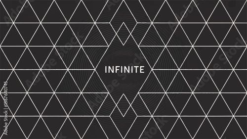 Geometric pattern with central text abstract background