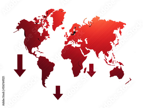 Impactful Graphic Representing Global Economic Downturn