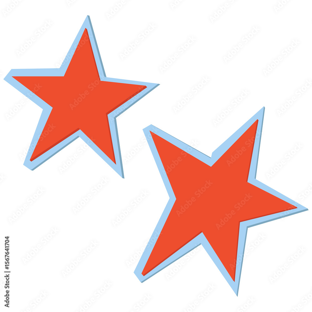 Fototapeta premium Stars collage cutouts journal trinkets