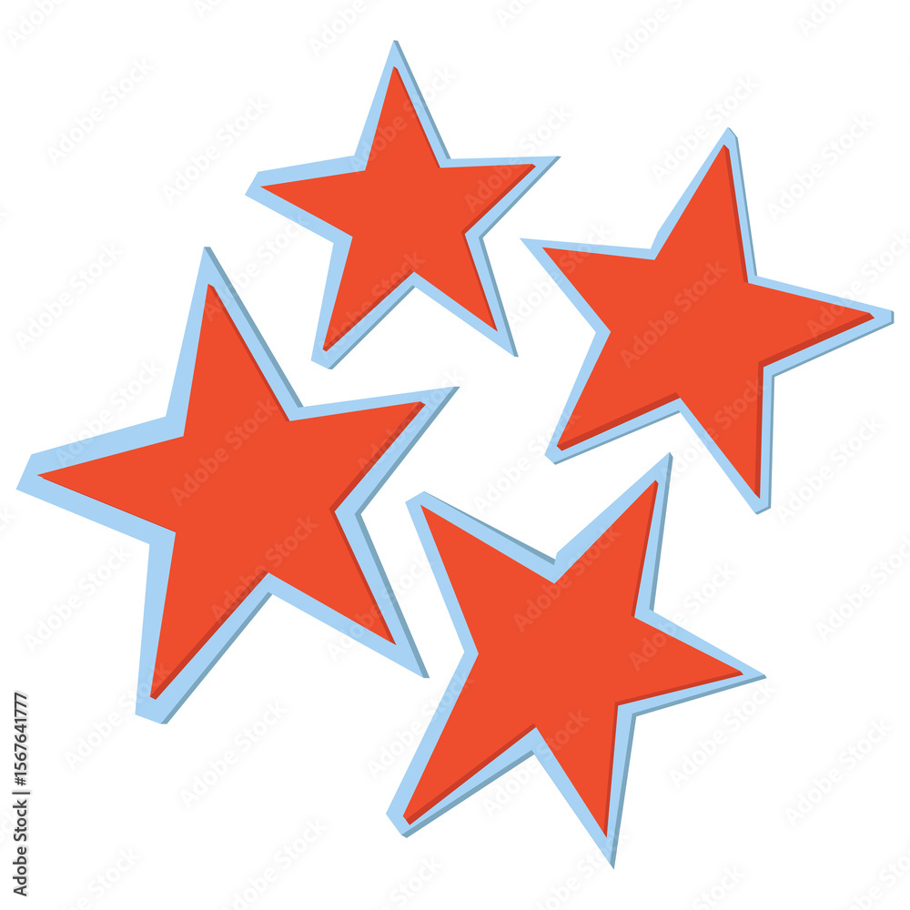 Fototapeta premium Stars collage cutouts journal trinkets