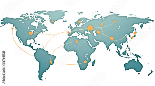 Global Charity Network Map Background