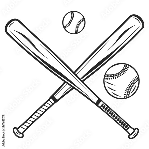 baseball bat and ball