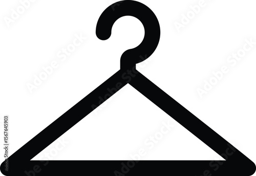 Clothes Hanger Icon in Minimal Line Style