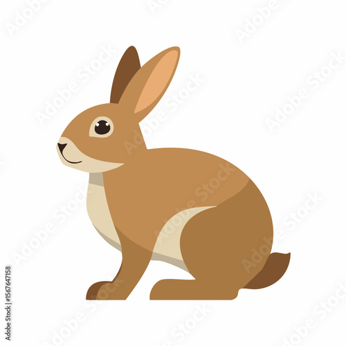 Adorable Brown Rabbit Illustration  Perfect for Children's Books, Websites, and More