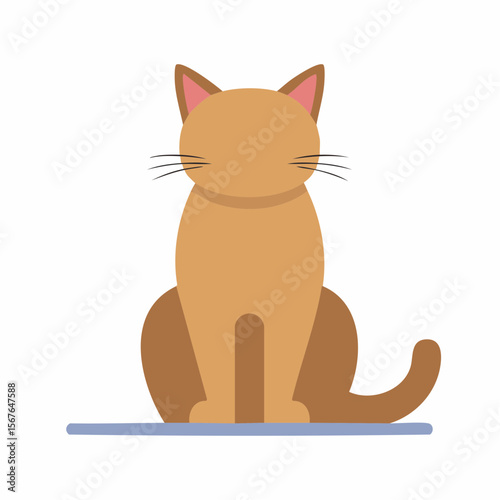 Adorable Orange Tabby Cat Illustration Cute Kitten Graphic Design