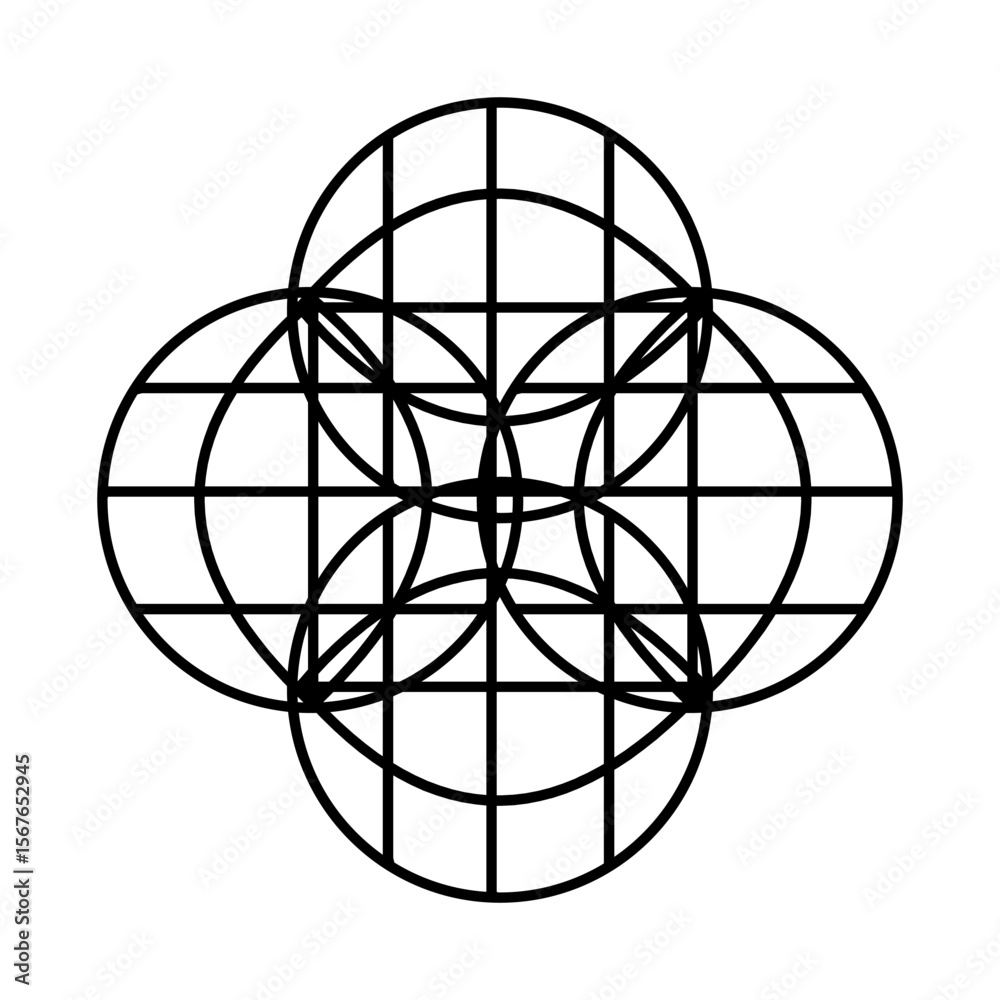 Obraz premium abstract globe vector illustration grid