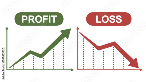 Profit and Loss Graph Charts Business Financial Analysis
