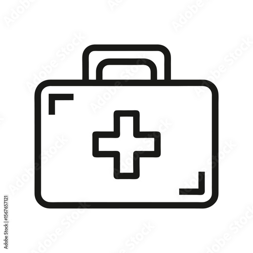 First Aid Kit Icon, Vector Symbol for Emergency Medical Supplies