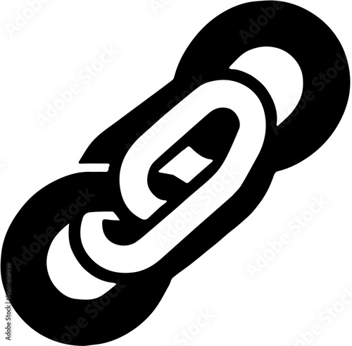 black and white vector illustration of a chain